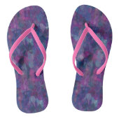 Tongs Abstrait rose, violet et bleu (Semelle)