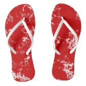 Tongs abstrait rouge et blanc (Semelle)