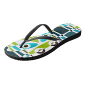 Tongs Abstrait Surf Olive Blue Turquoise Planner (Incliné)