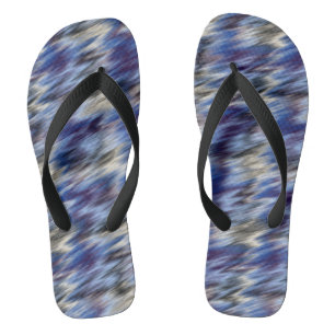 Tongs abstrait violet et bleu
