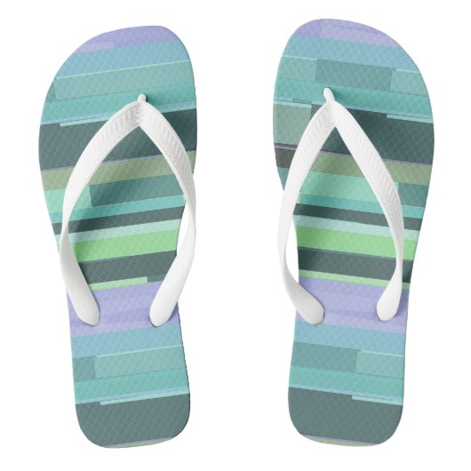 Tongs Abstrait violet, vert et turquoise (Semelle)