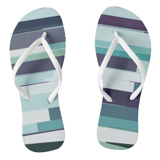 Tongs Abstrait violet, vert et turquoise (Semelle)