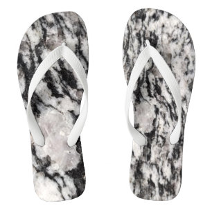 Tongs Abstraits taches blanches et noires Haut baskets