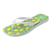 Tongs Acitrus à citron jaune Nom du motif vert (Incliné)