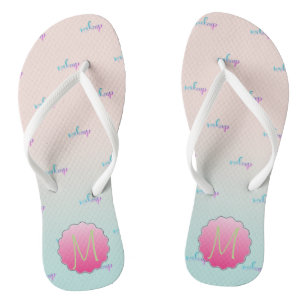 Tongs Adorable Cool Glitter Maquillage ,Monogramme