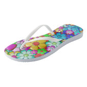 Tongs Adorables Fleurs Hippie Bohème (Incliné)