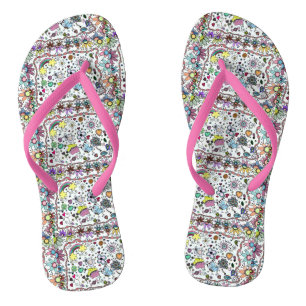 Tongs Adorables Joyeux Joy Joy Doodles