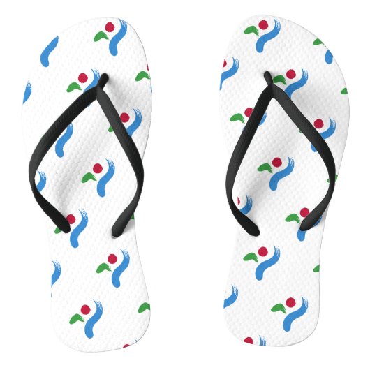 Tongs Adult Slim Straps with Flag of Seoul (Semelle)
