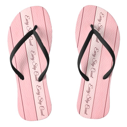 Tongs Aesthetic Vertical Wood Pattern Pink Colour  (Semelle)