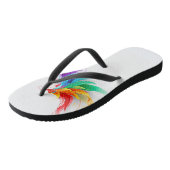 Tongs Ailes fluffy arc-en-ciel (Incliné)