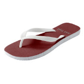 Tongs Ajouter du texte imprimé en blanc sangles larges S (Incliné)