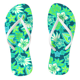 Tongs Aloha Heart Hawaiian Hibiscus Tropical
