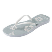 Tongs Aloha personnaliser facile bleue florale de (Incliné)