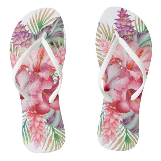 Tongs Aloha Pink Tropical Floral (Semelle)