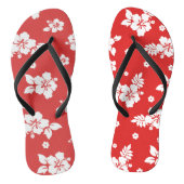 Tongs Aloha Red Classic Hawaiian Motif sans fil (Semelle)