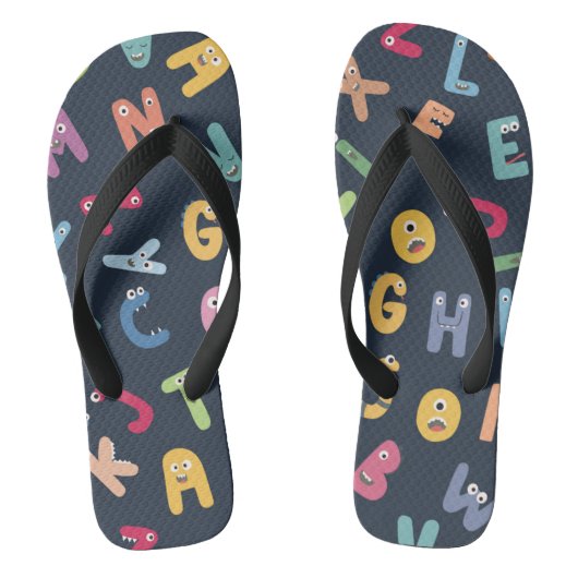 Tongs Alphabets de monstre mignon (Semelle)