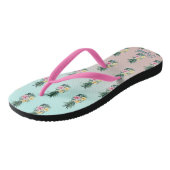 Tongs Ananas Aux Fleurs Tropicales (Incliné)