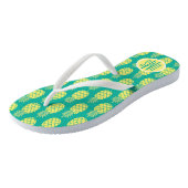 Tongs Ananas Pastel | Monogramme (Incliné)
