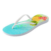 Tongs Ananas Tropical Blue Gradient Flip Flops (Incliné)