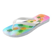 Tongs Ananas tropical Monogramme Holographique Été (Incliné)