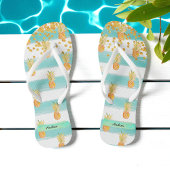 Tongs Ananas Turquoise White Tropical Beach