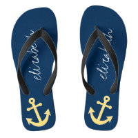 Ancre nautique avec Motif de Navy Jaune Chevron