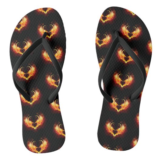 Tongs Angel Fire Heart with Wings (Semelle)