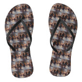 Tongs Anglais Cocker Spaniel Noël Festin Saison (Semelle)