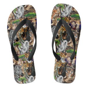 Tongs Animaux sauvages de la Savane africaine