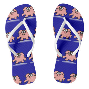 Tongs Anniversaire année de cochon de dessin animé drôle