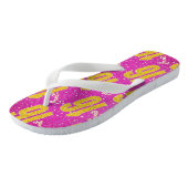 Tongs Anniversaire seize ans | Parties scintillant rose (Incliné)