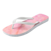 Tongs Aquarelle blanche rose (Incliné)