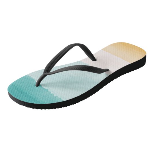 Tongs Aquarelle de plage (Incliné)