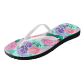 Tongs Aquarelle du jardin de printemps 2 (Incliné)