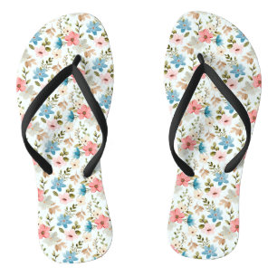 Tongs Aquarelle Fleur sauvage motif floral-67676