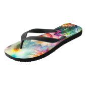 Tongs Aquarelle Flower Cactus Succulents (Incliné)