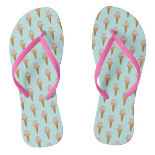 Tongs Aquarelle Ice Cream Flip Flops (turquoise)