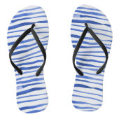 Tongs Aquarelle irrégulière lignes simples - bleu (Semelle)