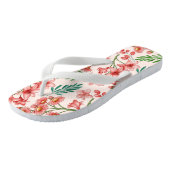 Tongs Aquarelle peinte à la main Motif floral-54098 (Incliné)