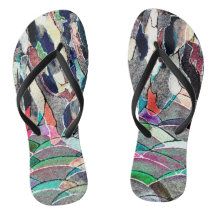 Aquarelle Rocky Meadow Flops Art Abstrait