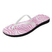 Tongs Aquarelle rose chaud Zebra Print (Incliné)