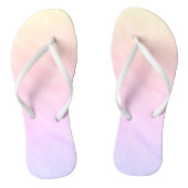 Tongs Aquarelles pastel violet rose jaune (Semelle)