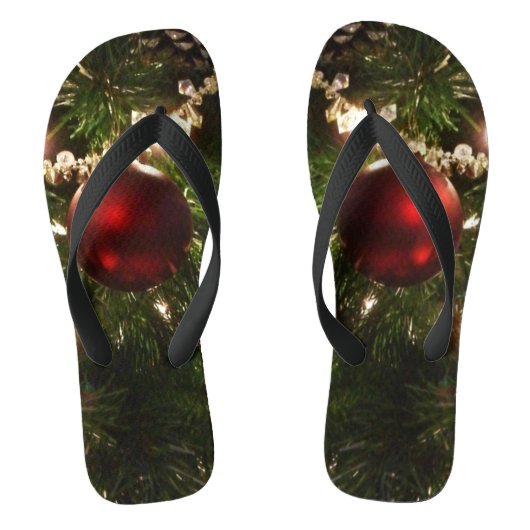 Tongs Arbre de Noël I Vacances Plutôt vert et rouge (Semelle)