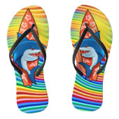 Tongs Arc en arc-en-ciel Flops surf de requin hippy boho (Semelle)