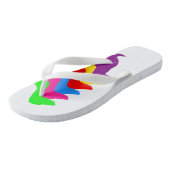 Tongs Arc-en-ciel Dachshund Flip Flops (Incliné)