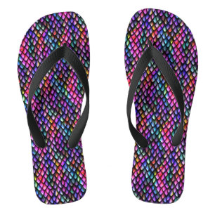 Tongs Arc-en-ciel Dragon Scales Flip Flops