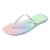 Tongs Arc-en-ciel pastel de couleur (Incliné)