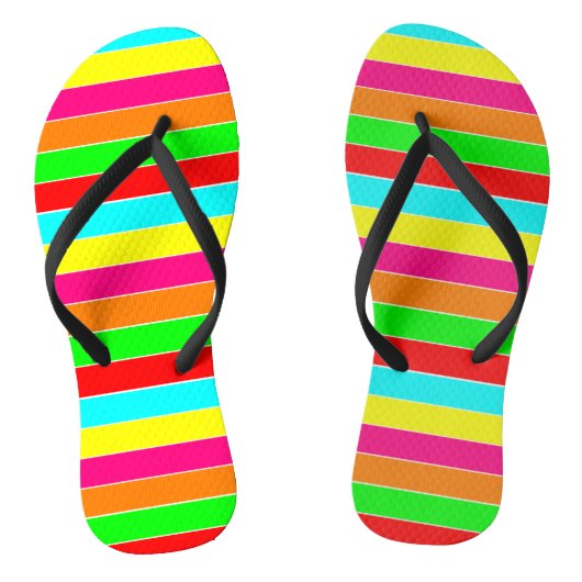 Tongs "Arc-en-ciel rayé" (Semelle)