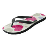 Tongs Arrière - plan des coeurs (Incliné)