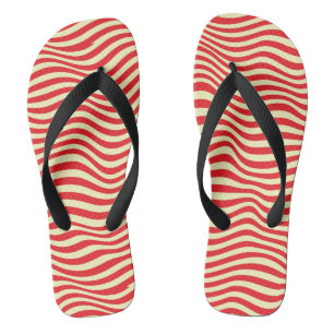 Tongs Arrière - plan rayé